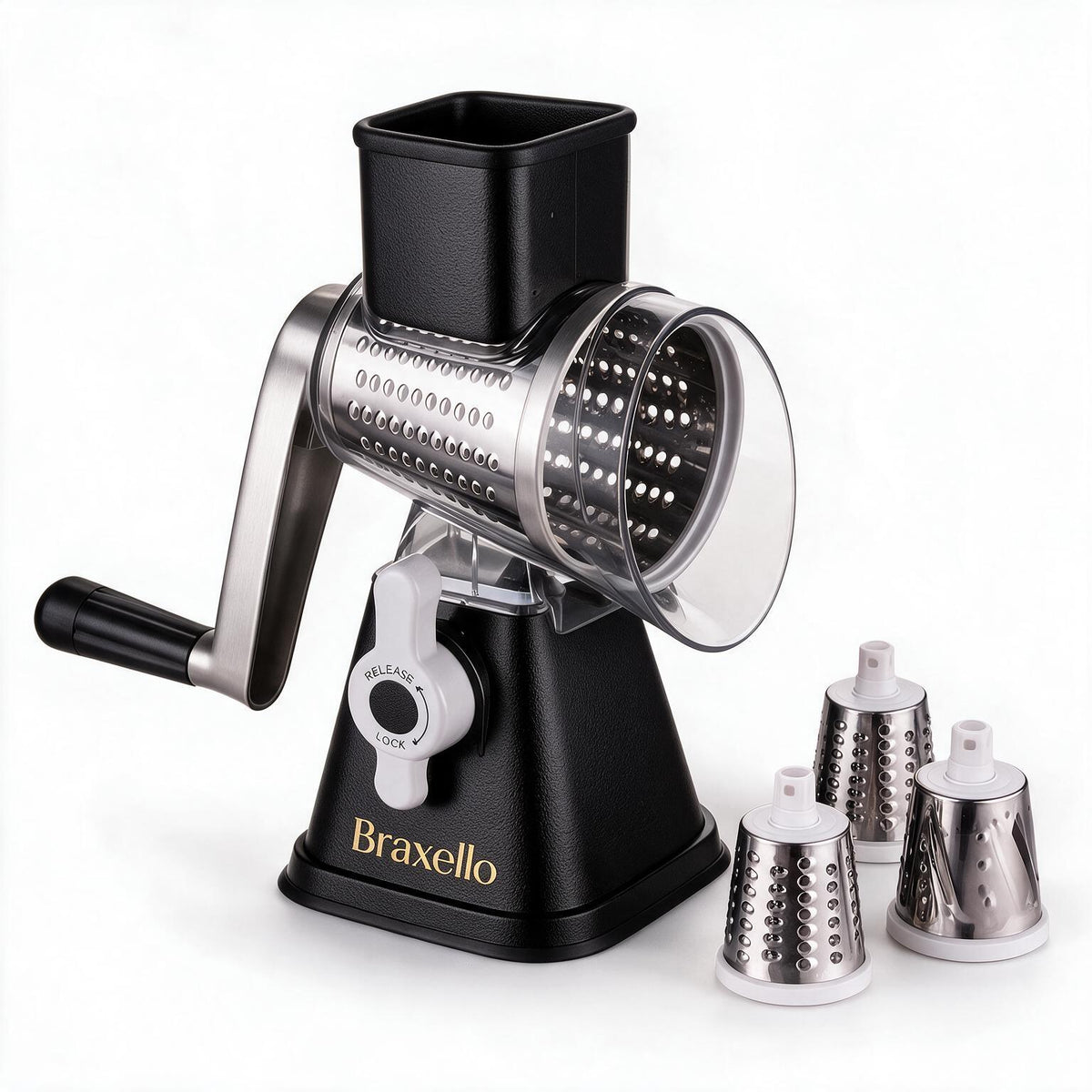Braxello 3-in-1 Multi Functional Rotary Grater